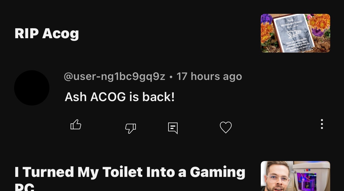 I’ll believe Ash acog is real when it hits the live server. Not letting them play with my emotions bro 😤😩