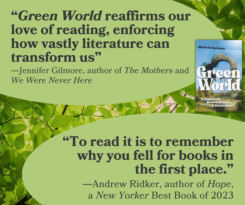 Ephraim’s Juniper Prize Winning memoir, Green World provides readers with this sentiment, “To read it is to remember why you fell for books in the first place.” - Andrew Ridker Pre-order Green World today! ow.ly/3IsO50QyYv7 #MustReadMemoir #BookRecommendation