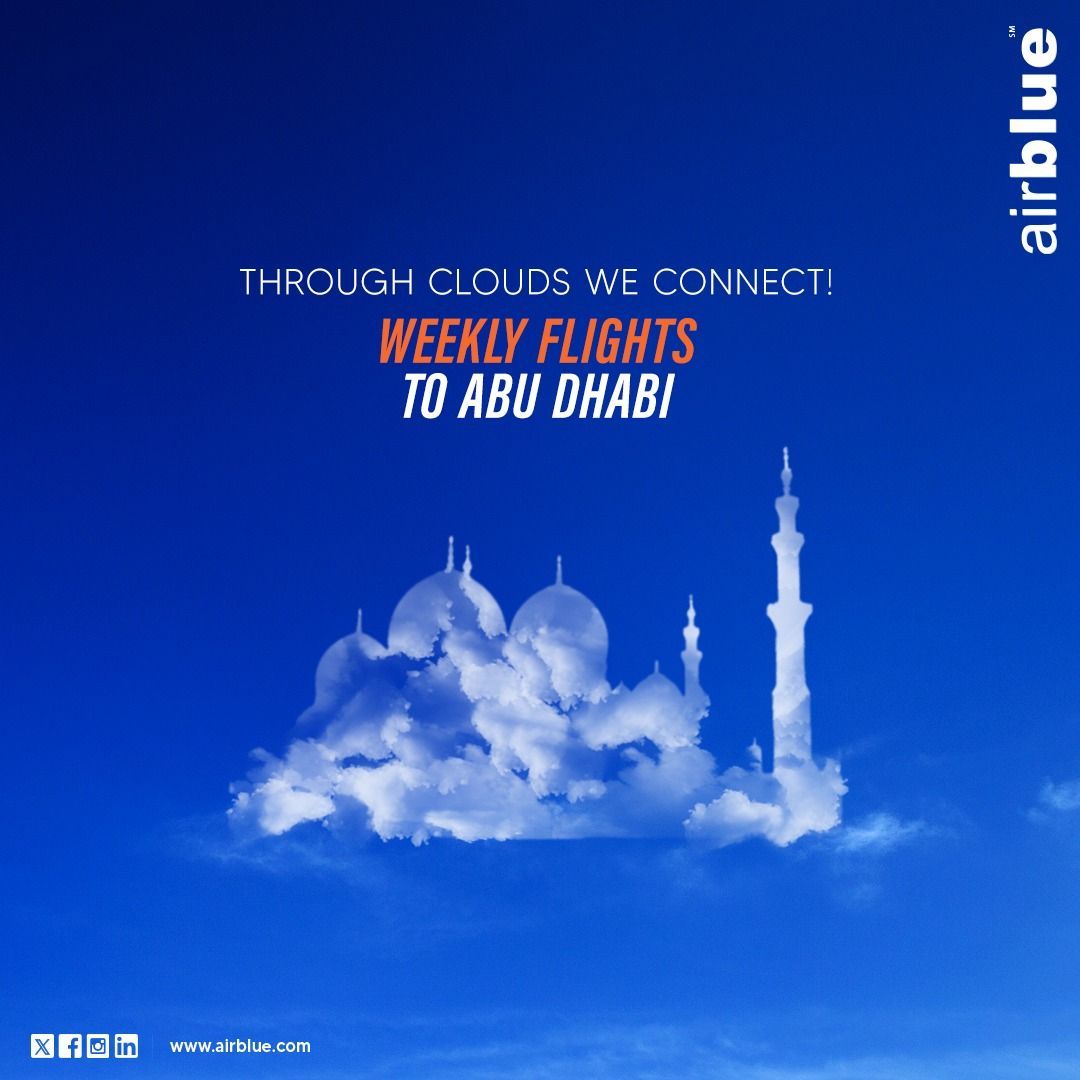 airblueairline's tweet photo. Abu Dhabi's Grandeur Awaits!
Discover the Capital of the UAE with us.

Book your tickets now at https://t.co/g8VR5u1woG

#Airblue #AbuDhabi #auh #WanderlustJourney #adventure #travelbound #Flytoabudhabi https://t.co/jLfkzza0ry
