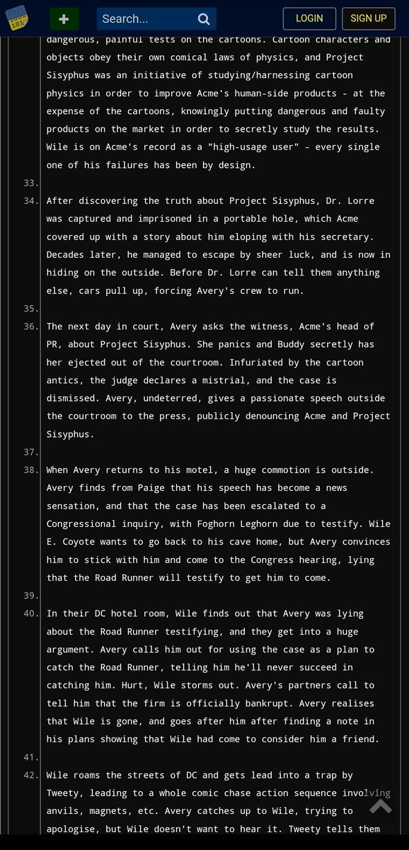 The whole story of COYOTE VS. ACME has just been leaked.

I repeat: The WHOLE plot, beat by beat, has been leaked.

Even by Looney Tunes standards, it is absolutely LOONEY. It ticks me off how WB would cancel such a perfect celebration to these characters. pastebin.com/Gz1f3VsJ