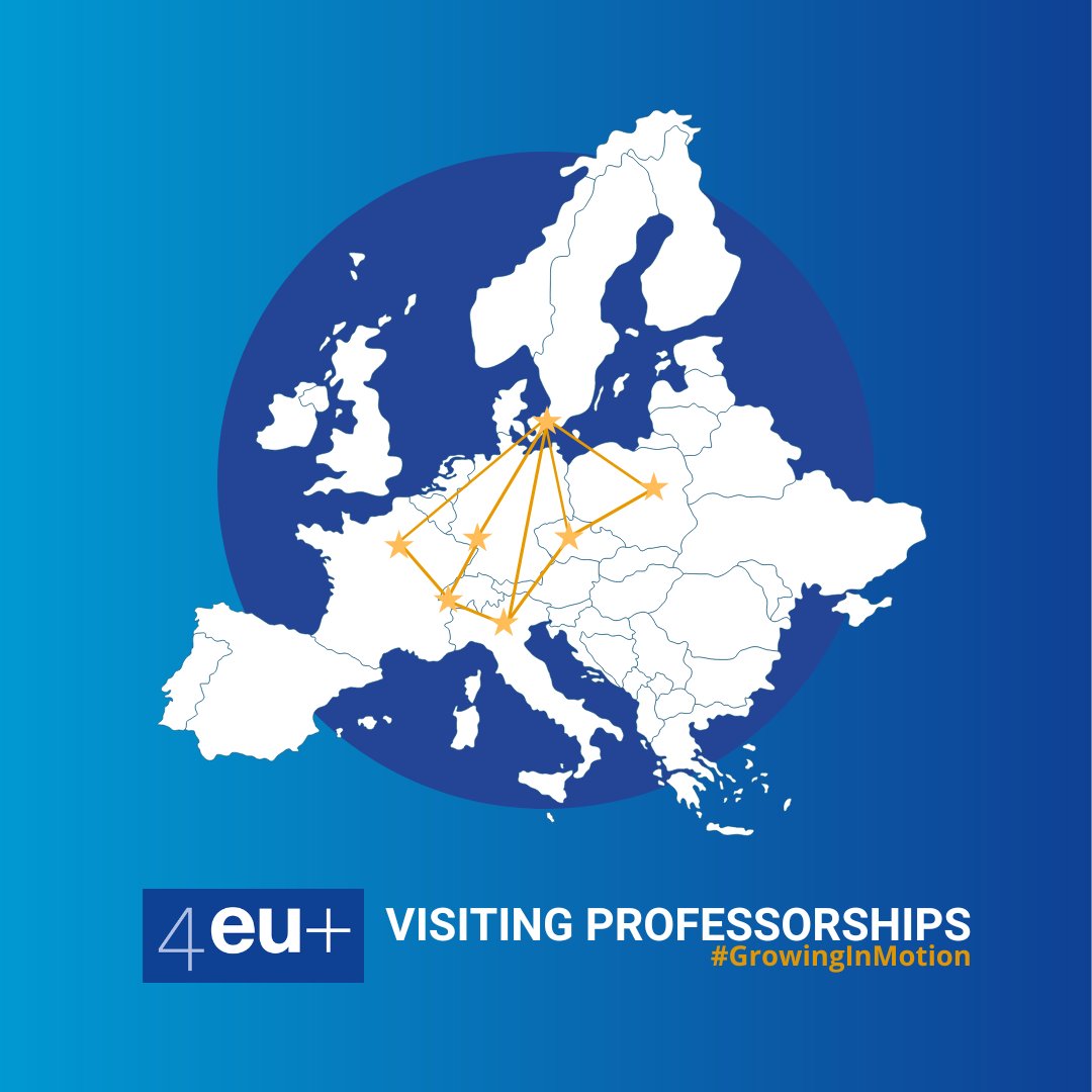 4EUplusAlliance's tweet photo. 📢 We are pleased to announce the second call for applications for #4EUplus Visiting Professorships! It aims to enhance the knowledge &amp; skills of academic staff from the 4EU+ member universities.

Apply by 20 May, 23:59 CET❗️

Learn more: https://t.co/Vda1WdcnGk

#GrowingInMotion https://t.co/SPbFp0NntC