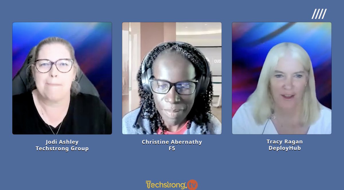 .<a href="/F5/">F5</a>'s Christine Abernathy joined #TechStrongWomen hosts Jodi Ashley and @TracyRagan and discussed topics like #diversity and #intersectionality in tech, the #OpenSource community, and the growth of generative #AI. Watch here: hubs.la/Q02m8k540 <a href="/opi_project/">OPI_Project</a>