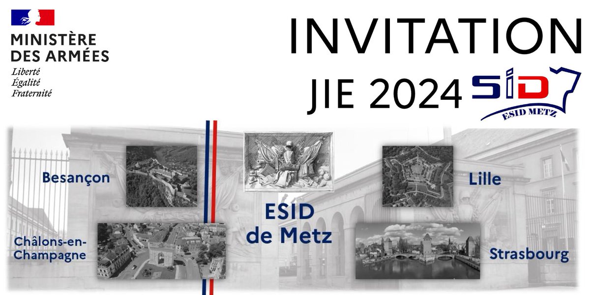 🔴Venez participer à la présentation des projets d’investissement de l’Armée le 12 mars

En simultané sur 3 sites du #GrandEst :
📍#Metz
📍#Châlons_en_Champagne
📍#strasbourg 

👉Inscription obligatoire avant le 8/3 :
 commandepublique-grandest.fr/evenement/esid…