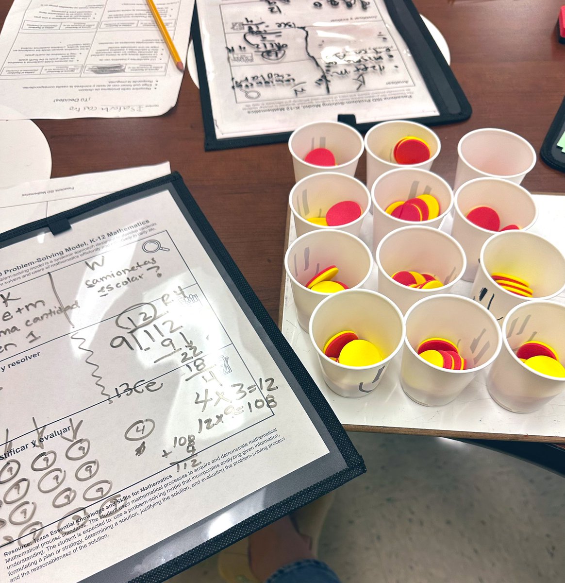 After school tutoring moving through the Concrete&gt;Representational&gt;Abstract instructional sequence #THEBison #PISDMathChat