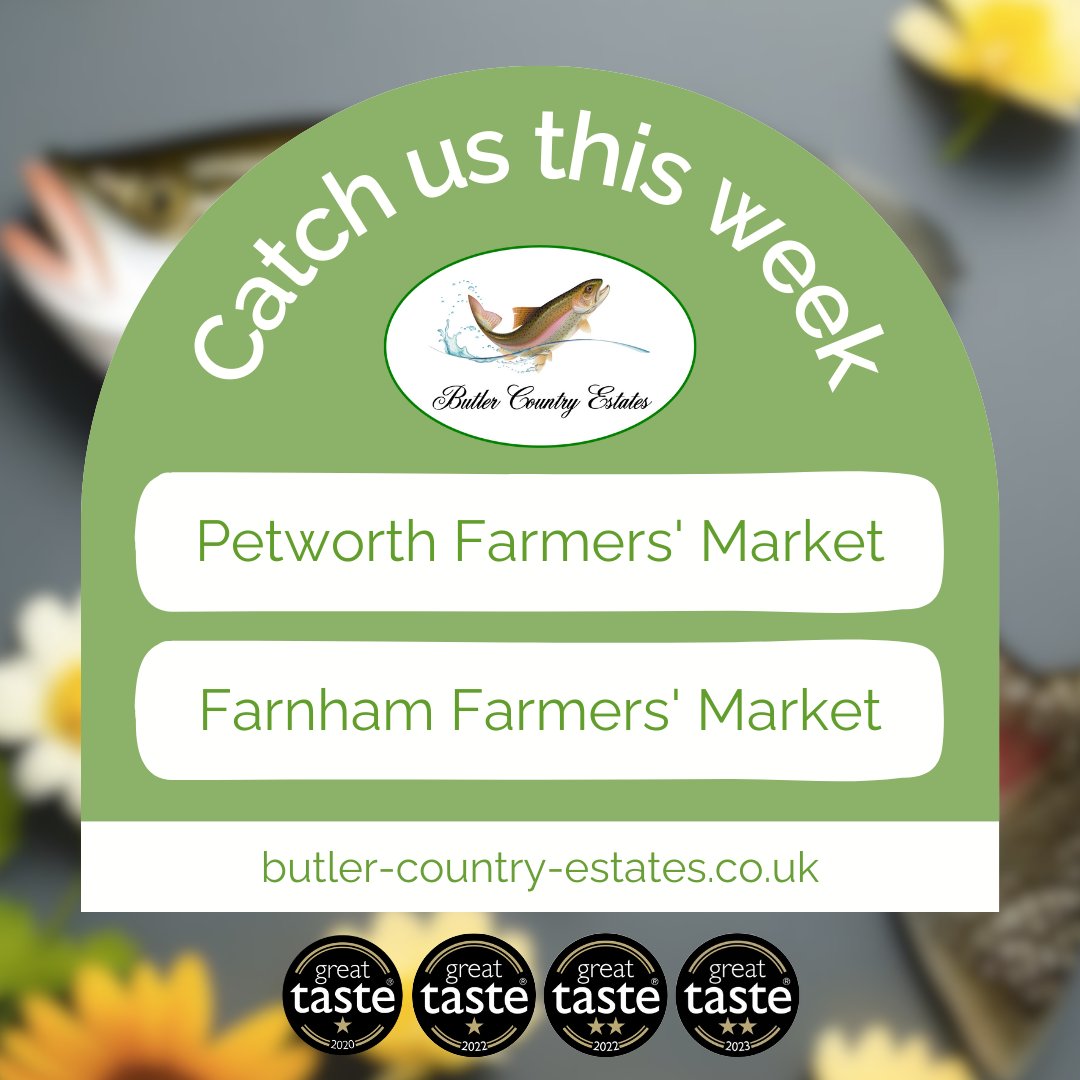 Good morning! Catch us at two different markets this weekend. Don't miss out on grabbing some scrumptious smoked trout! Saturday 23rd ⭐️ Petworth Farmers' Market 09:00-13:00 - Saturday 24rd ⭐️ Farnham Farmers' Market 10:00-13:30 We are very excited to see you! 💚🐟🎣