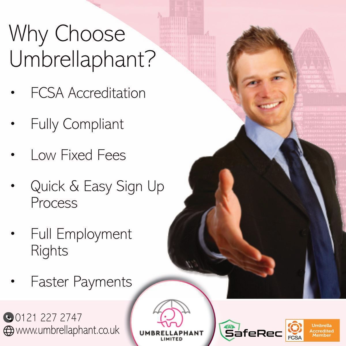 Are you looking at the Umbrella landscape? Considering a switch to an #FCSA or Saferec accredited umbrella service? 

Guess what!? We have both!!

Explore our services here buff.ly/49KqOM8 ✨💼📈 

#FCSAAccredited #UmbrellaService #ExpertSupport #CompetitiveRates