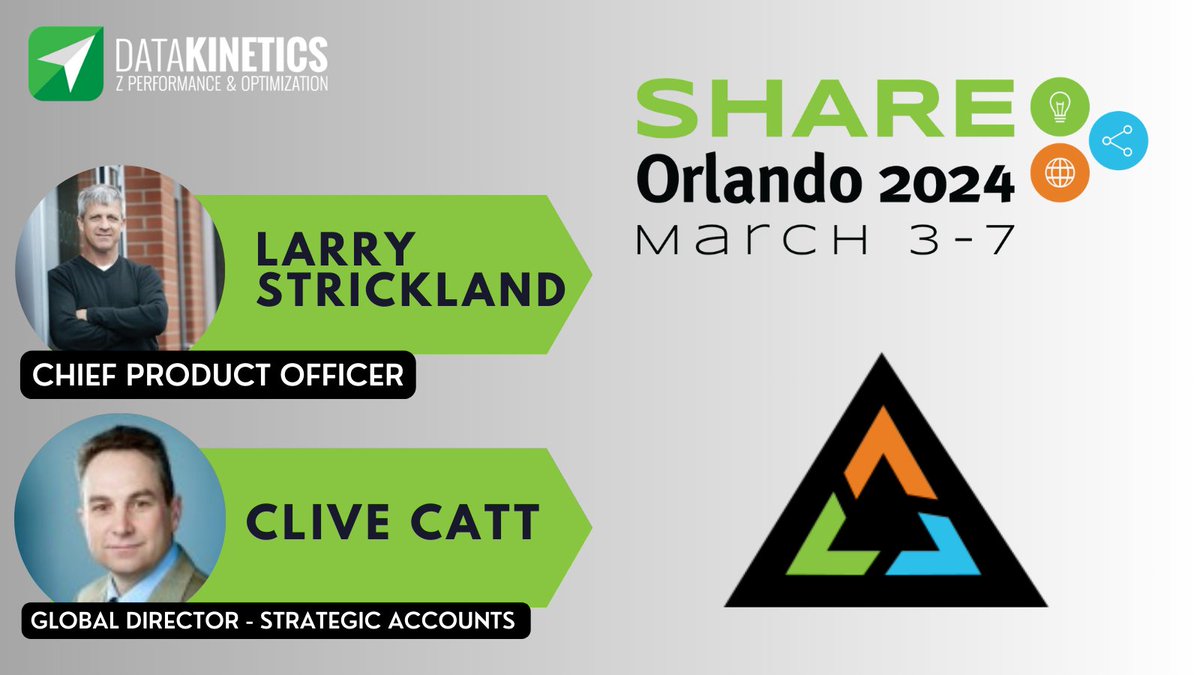 Datakinetics is at @SHAREhq from March 3-7, 2024, planning to attend? Swing by our booth to connect with our team on #Mainframe Data Performance & Cost Optimization products & services. #SHAREOrl2024 @larrystrick