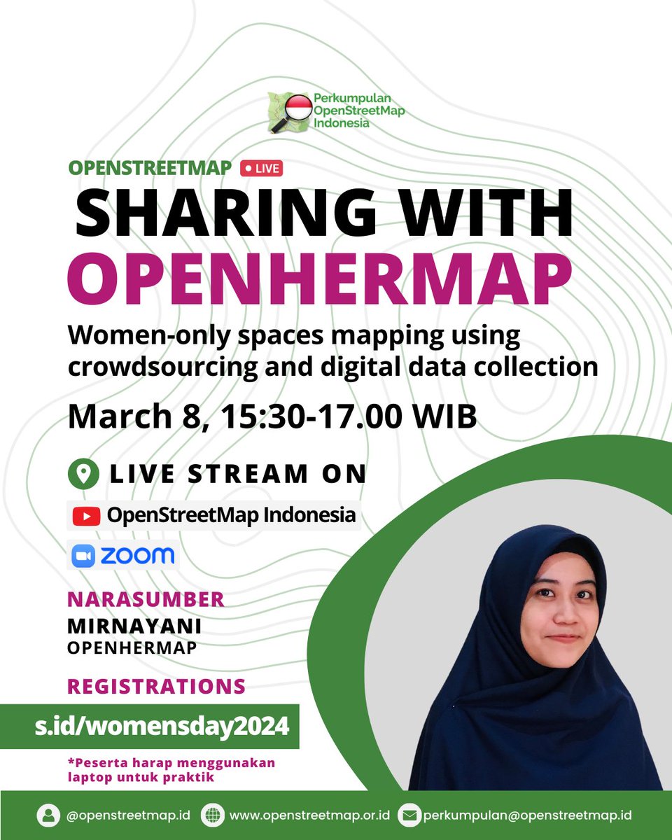 OSM_ID's tweet image. Ikuti sharing Session bersama perwakilan OpenHerMap dalam rangka peringatan Hari Perempuan Internasional!

#WomensDay24