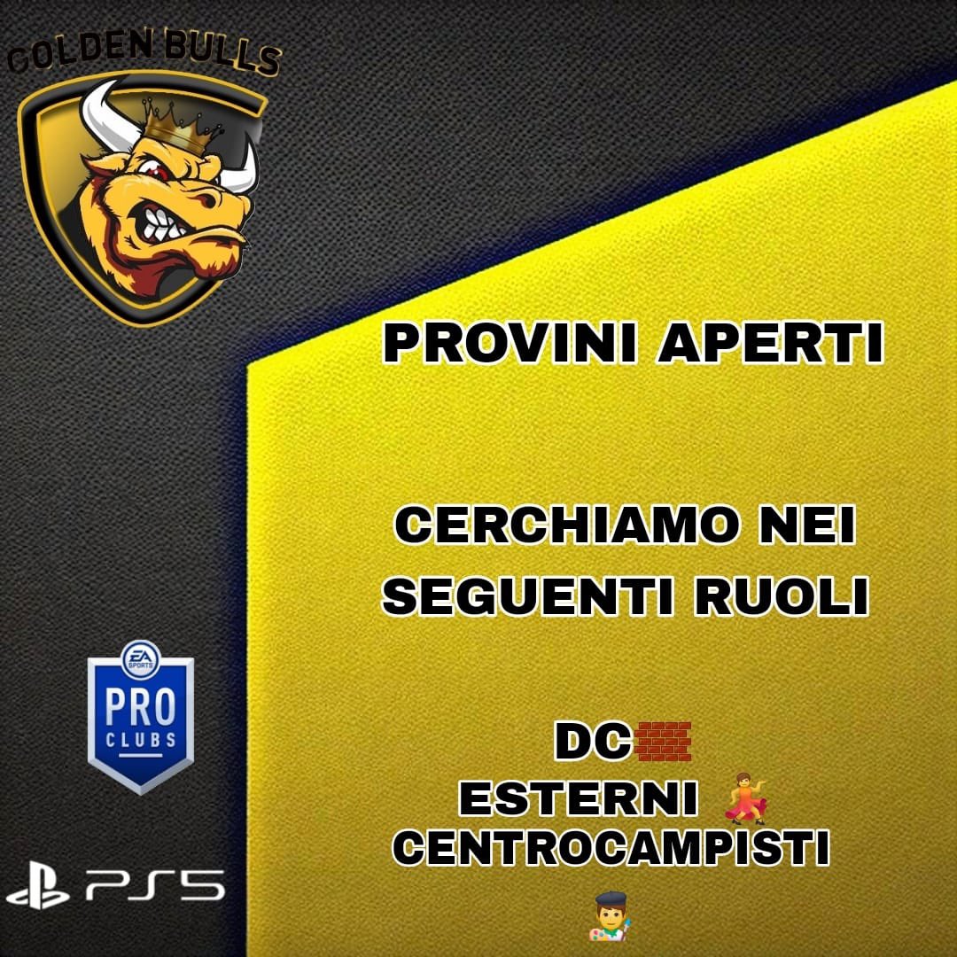 Salve a tutti siamo in cerca di innesti nuovi per la seconda stagione.

<a href="/NewsProclub/">News Proclub</a> <a href="/chetorneo/">Chetorneo eSports</a> <a href="/HouseOfProClub/">H𝕠𝕦𝕤𝕖 𝕆𝕗 P𝕣𝕠C𝕝𝕦𝕓</a> <a href="/Mercato_FVPA/">Calciomercato Fvpa</a> <a href="/GazzettaProClub/">Gazzetta Del Pro Club</a> <a href="/MercatoFifaPro/">🇮🇹 𝗠𝗲𝗿𝗰𝗮𝘁𝗼 𝔽𝕚𝕗𝕒 ℙ𝕣𝕠 💜</a> <a href="/promercatocal/">MercatoProClub</a>
