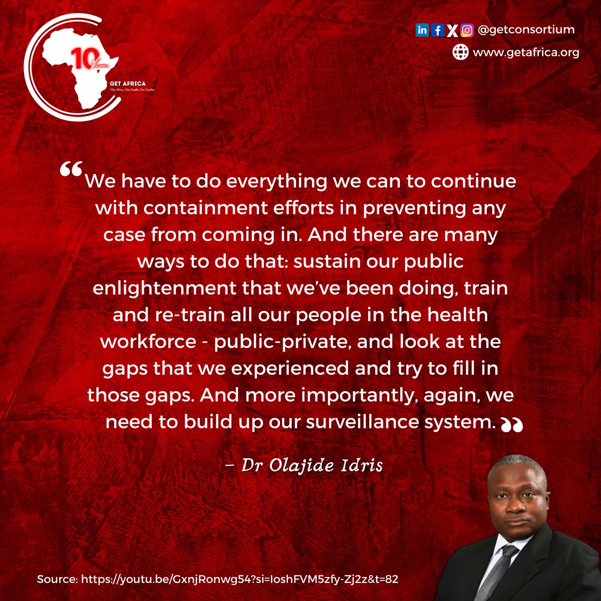 GETConsortium's tweet photo. π Meet Dr Jide Idris
A founding member of GET, he has dedicated years to combating infectious diseases in Africa. As Director-General of @NCDCgov and former Lagos State Commissioner for Health, he's shaped public health policies.
Today, we celebrate Dr Idris π
#GET10years https://t.co/9uKUOkdzUB