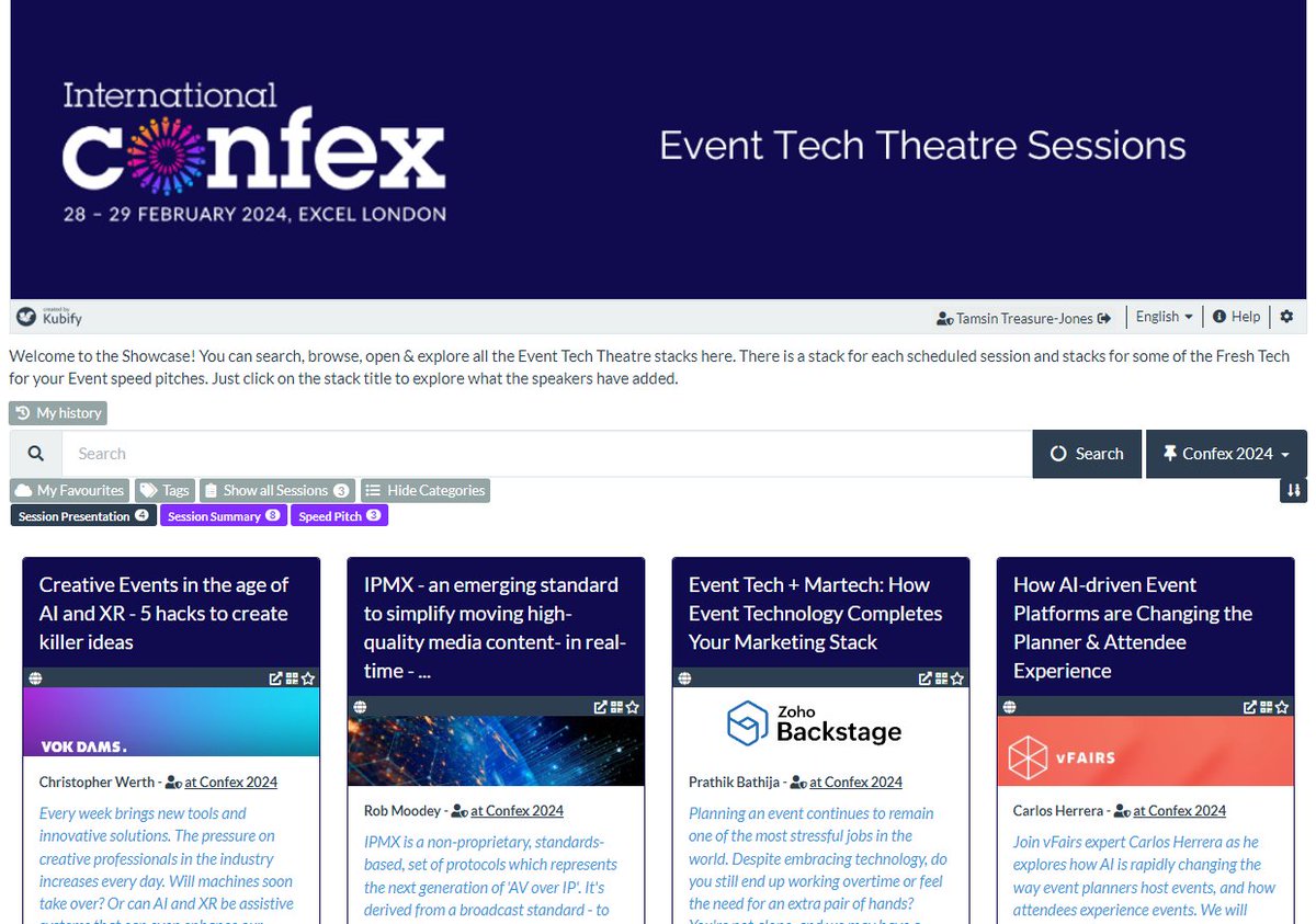If you missed any of the sessions in the Event Tech Theatre at @IntlConfex last week then you can still explore them in the showcase my.ltb.io/index.html#/sh…. @VOKDAMS @MatroxVideo @ZohoBackstage @vfairs have all added interesting material into their session stacks.