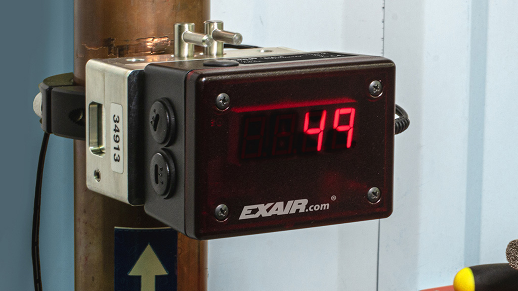 EXAIR has a similar product for compressed air lines: Hot Tap Digital Flowmeters.  Check them out here: exair.com/htdfm.html