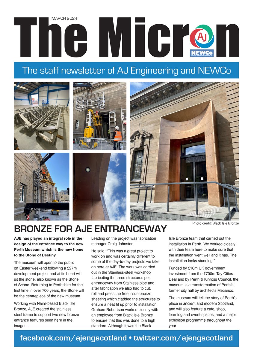 The latest edition of the company newsletter and all the up to date news is now available on the AJ Engineering website here: ajengineering.co.uk/news/