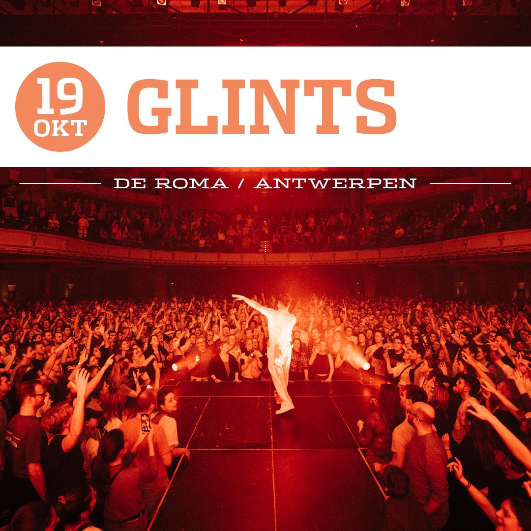 Hij komt terug 🔥 Na zijn legendarische (en uitverkochte) show in november komt de Antwerpse rapper Glints opnieuw naar De Roma voor een extra bisronde🙏 🎫 Tickets te koop vanaf vr 8 mrt om 10:00 ➡️ bit.ly/glintsderoma24