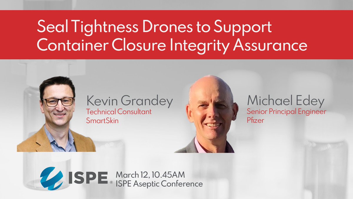SmartSkinTech's tweet image. We're thrilled to announce that Kevin Grandey will be co-presenting at the 2024 @ISPEorg Aseptic Conference along with Michael Edey, Senior Principal Engineer with Pfizer. Join them at the conference on March 12th at 10.45AM.
#ISPEAseptic #sensortechnology #industryinsights