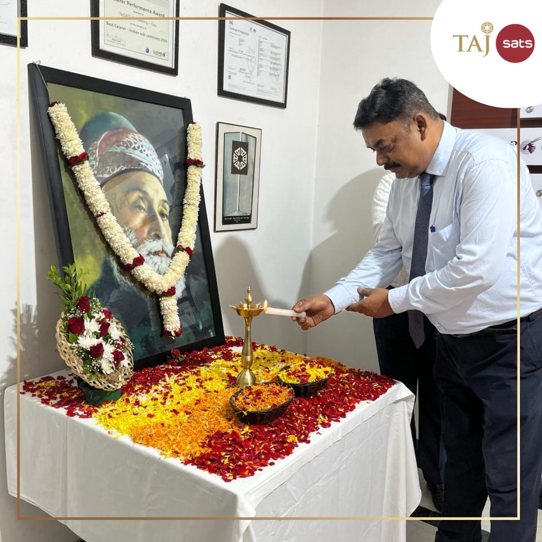 The TajSATS team paid tribute to the birth anniversary of our founder - Sir. Jamsetji Nusserwanji Tata, who has been regarded as the ‘Father of Indian Industry.' #LegendLivesOn #IconOfTheNation #IHCL #ThisisTata #Tata #TajSATS