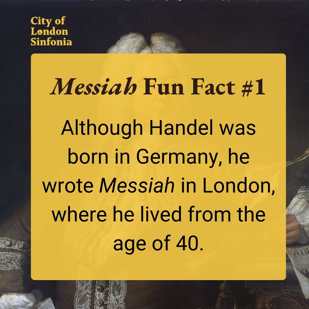 With less than a month to go until our Come and Sing! Messiah event at @HolySepulchreUK, we thought we’d start sharing a couple of fun facts about Handel's masterpiece with you. To join us on 29 March as a singer or an audience member go to: cityoflondonsinfonia.co.uk/events/come-an…