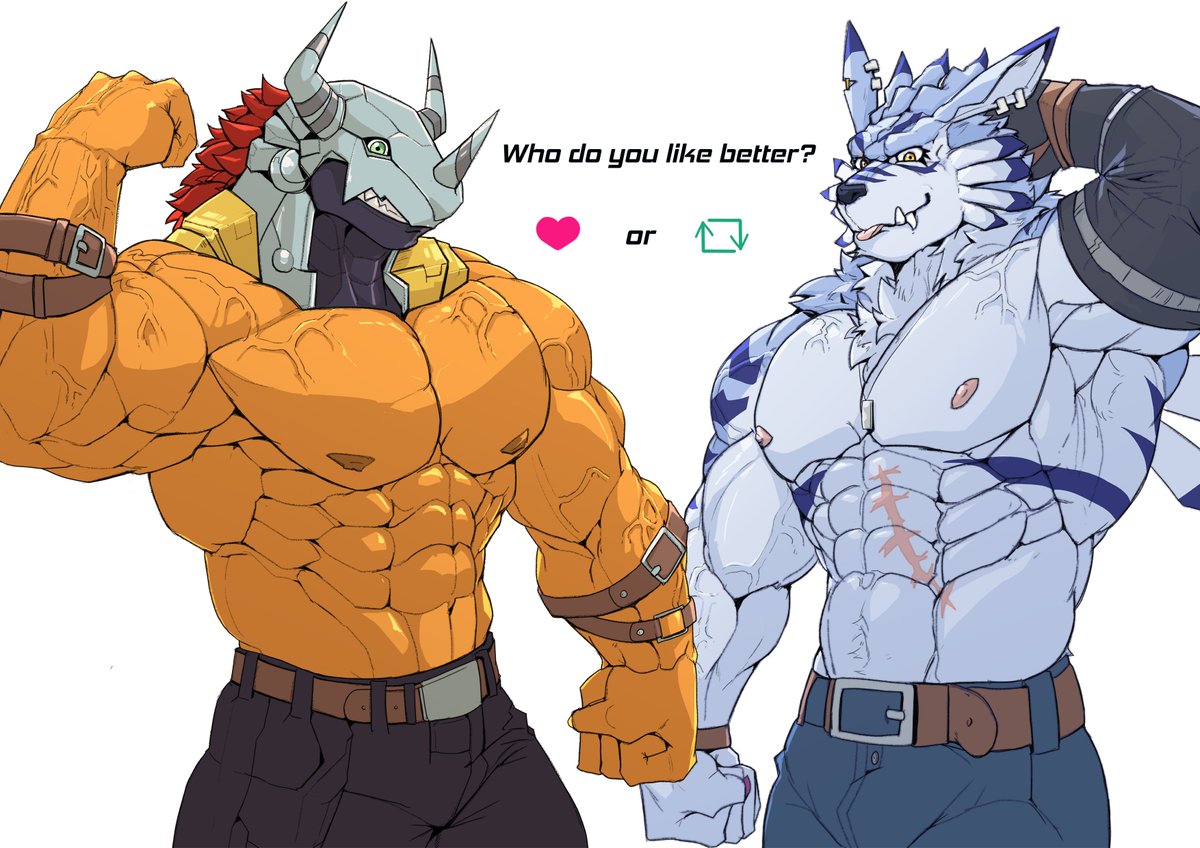 Who do you like better, 
weregarurumon🐺 or  wargreymon🦖 ?