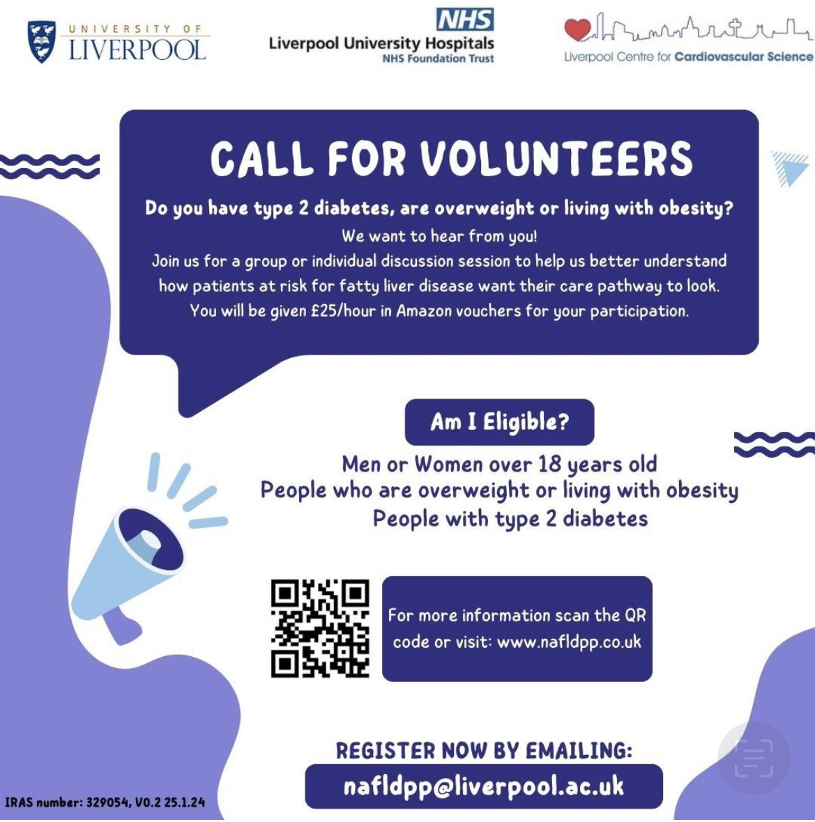 What do patients want MASLD care to look like? Call for participants with or at risk of #MASLD to join our qualitative study. Spread the word! @LiverpoolCCS @LivHospitals @LivUni @helengjarvis @IanARowe @ryanmbuch @katieawilliams_ @djrcuthbertson @LiverTrust @acmedsci