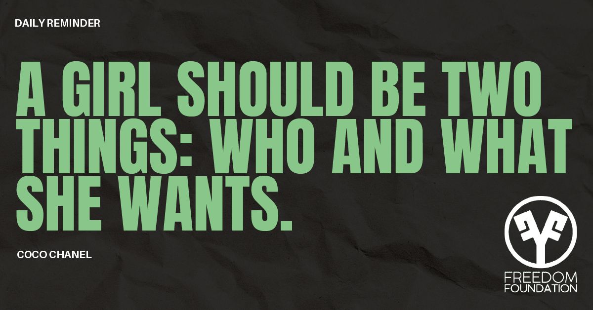 Freedom Foundation UK (@freedomfdn_uk) on Twitter photo "A girl should be two things: Who and what she wants." - Coco Chanel 
Let's embody these empowering words by joining us in our mission to empower youth through mentorship and education for all! Together, we're making a difference and fostering creativity for positive change. "A girl should be two things: Who and what she wants." - Coco Chanel 
Let's embody these empowering words by joining us in our mission to empower youth through mentorship and education for all! Together, we're making a difference and fostering creativity for positive change.