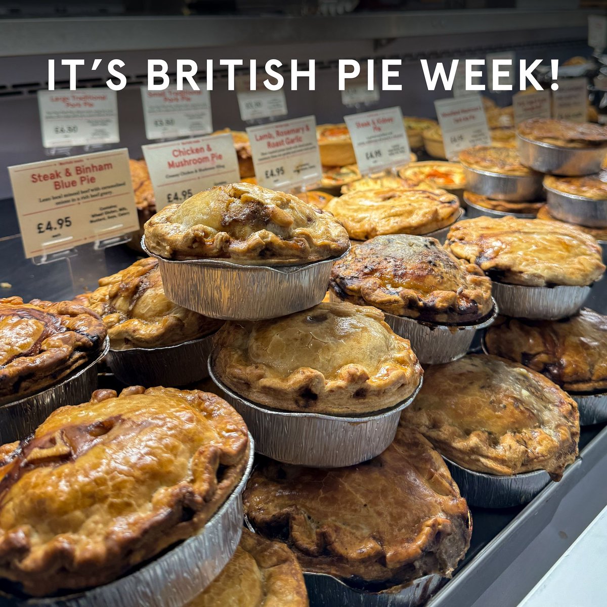 Celebrate British Pie Week with us at Walsingham Farm Shop! Indulge in mouthwatering selection of pies, all available at a special 20% discount until Sunday. Shop online or visit us and treat yourself today! #BritishPieWeek