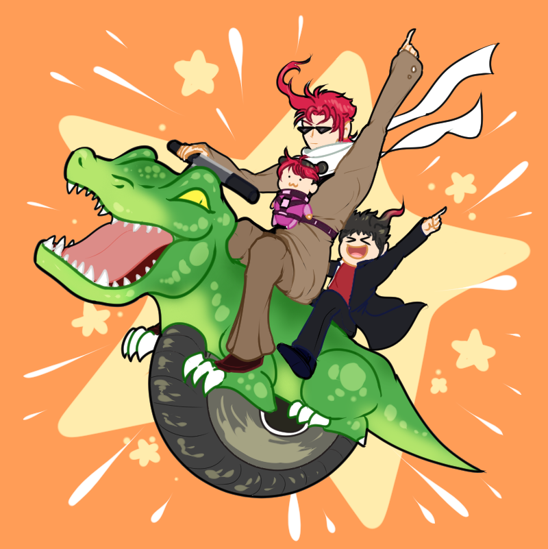 roichi404's tweet photo. #jotakak #承花 “goodbye jotaro, we chosen this T-rex” https://t.co/c7826F40xM