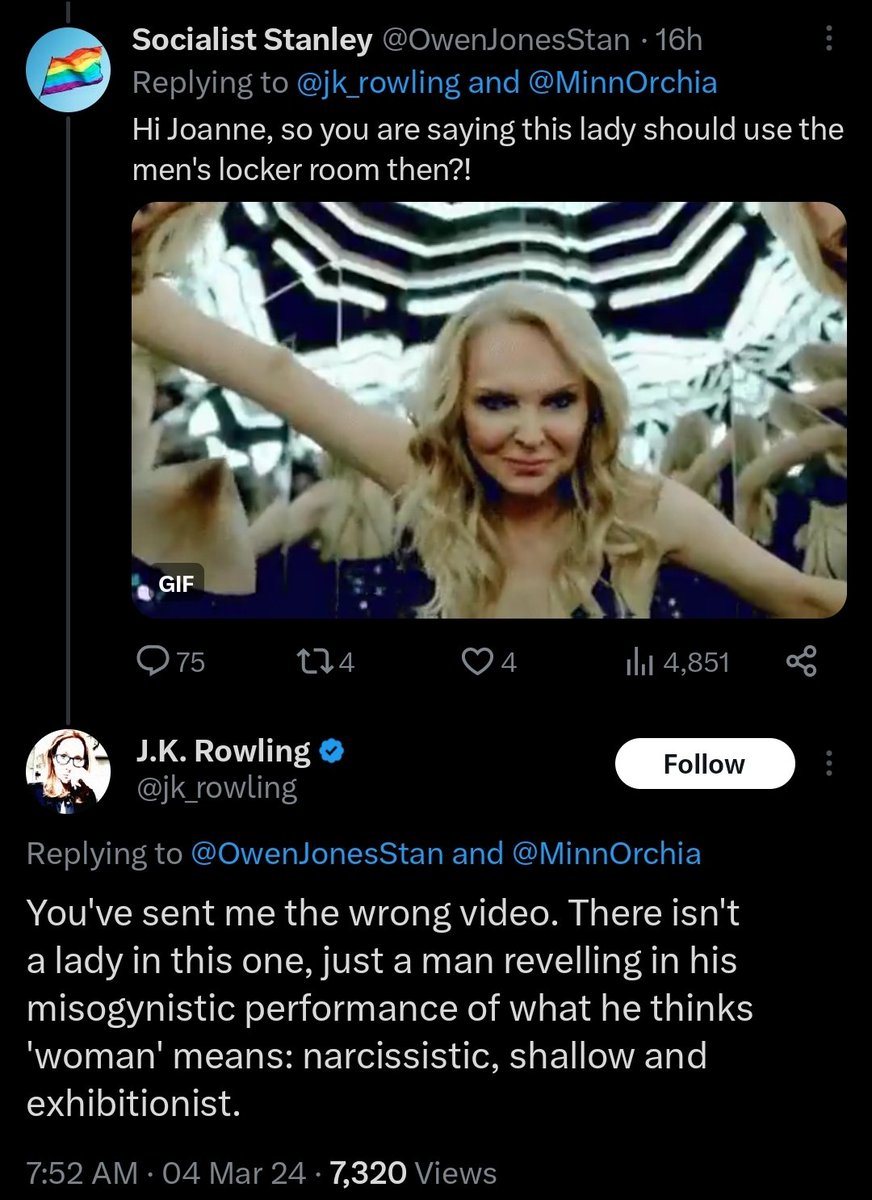 JK Rowling openly attacked a trans woman solely for being trans. This isn't about concerns about women, this is pure bigotry.
