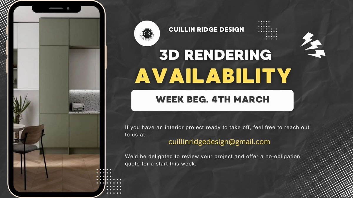 ✨If you have a project ready, we have some 3d rendering availability this week, em for a no-obligation quote✨