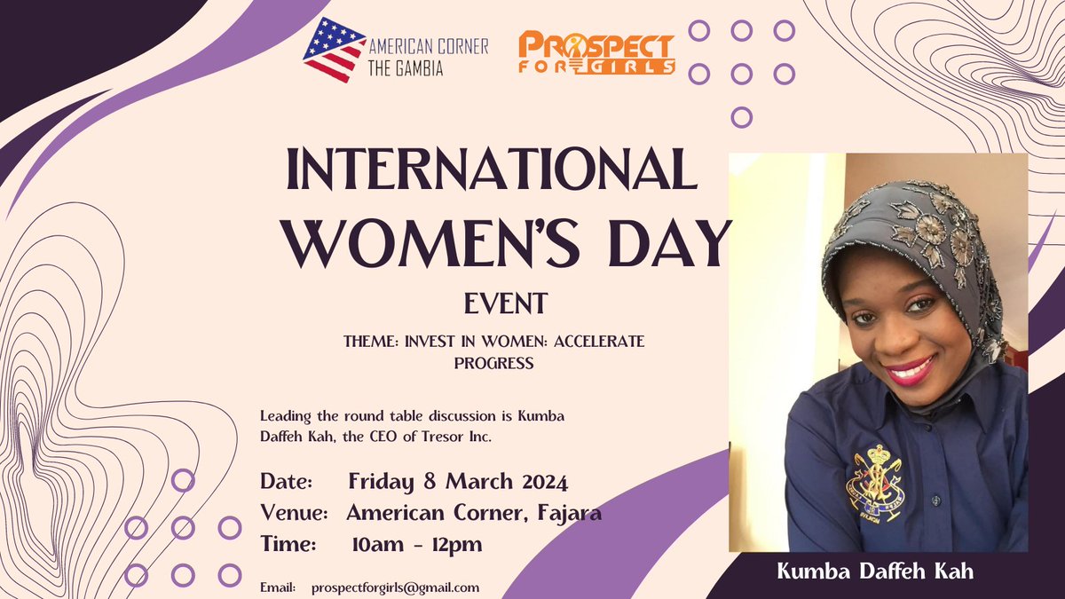 We hope to see you on Friday to celebrate the power and resilience of women within our community. 

Leading our International Women's Day conversation is Kumba Daffeh Kah as we chat on this year's theme #InvestinWomen #accelerateprogress #IWD2024