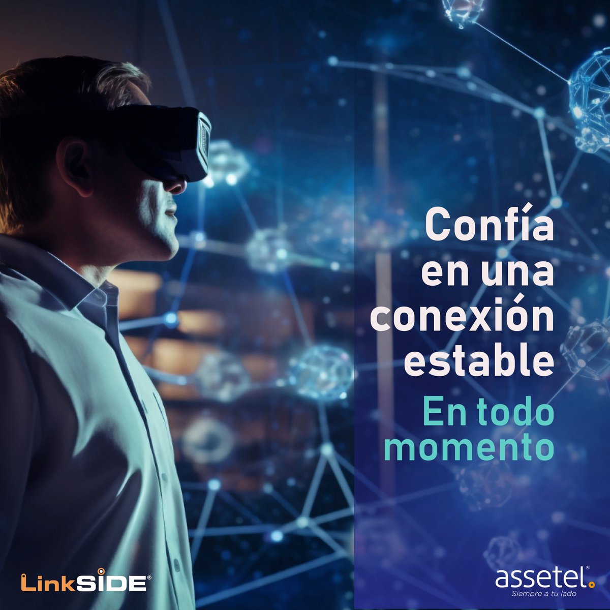 Ten la clave del éxito con la calidad de un internet estable, 100% dedicado a tu empresa. Conoce Linkside: bit.ly/3bOk7Qv