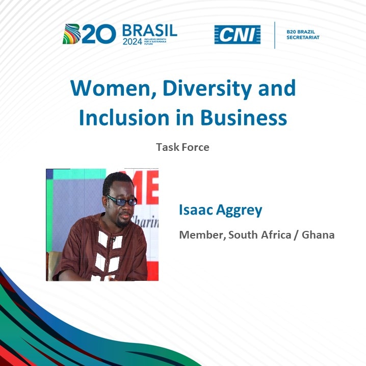 I am deeply honoured to join @b20 Women, Diversity and Inclusionin Business Action Council. #B20Brasil #B20Brazil