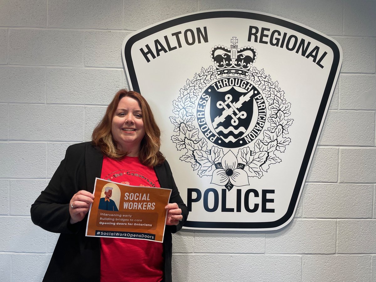 Happy #SocialWorkWeek to our 3 civilian members who work closely with police, vulnerable members of the public of all ages, and our community agencies across Halton. Their expertise and dedication are invaluable in helping to ensure those we serve receive the support they need.
