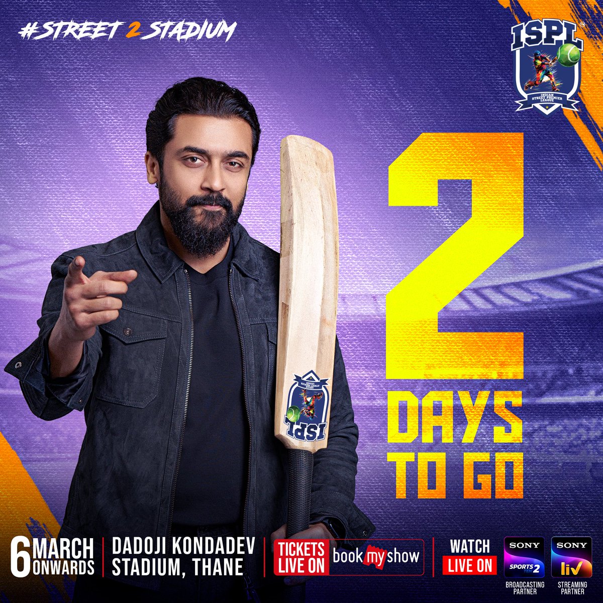 Ab bas ISPL-t10 ka hoga bol bala! So pick your side and get ready to cheer for them as loud as you can. Only 2 days to go! Book your tickets on book my show. #Street2Stadium #ISPL #NewT10Era #EvoluT10n #ZindagiBadalLo #BookMyShow #OpeningCeremony