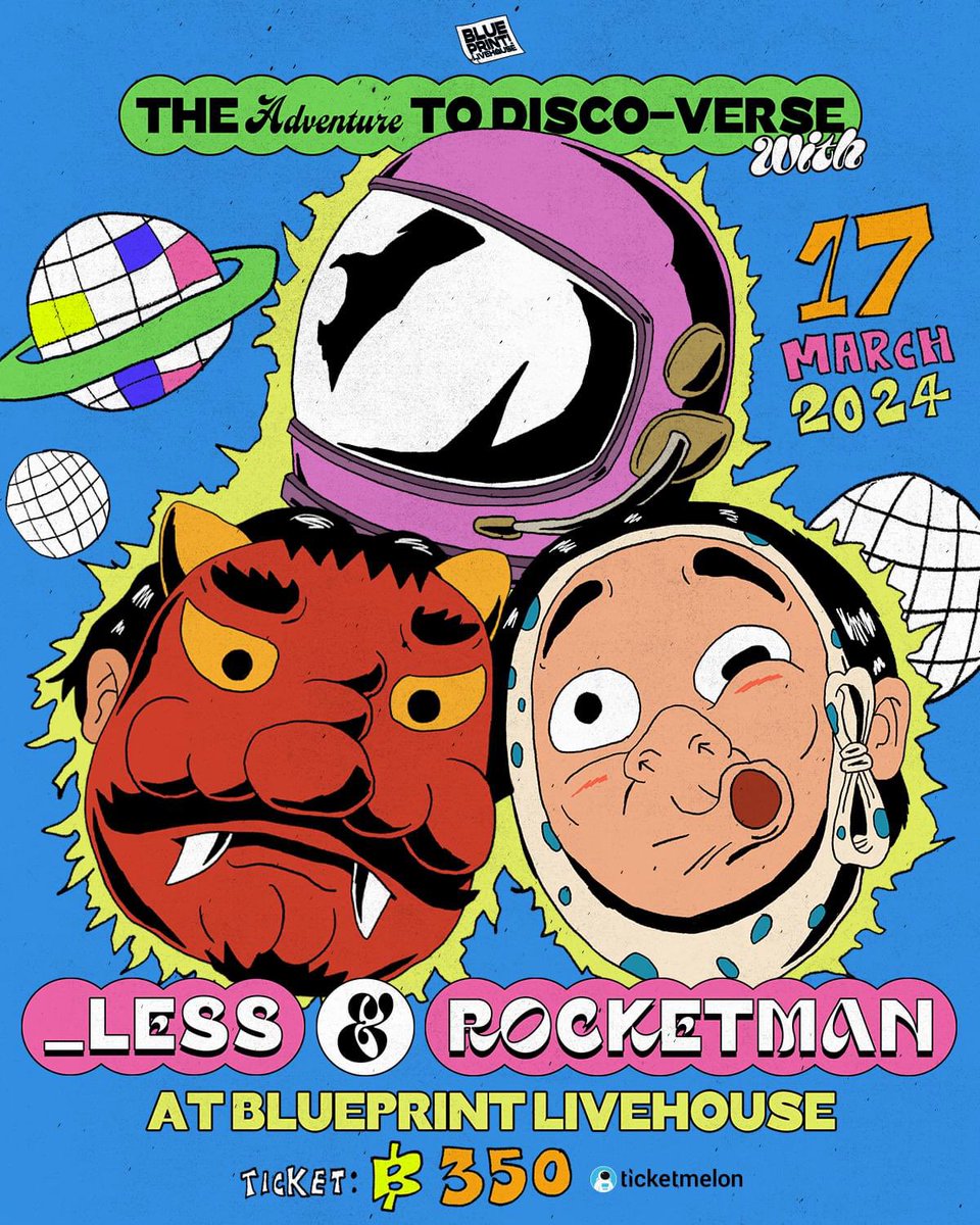 BlueprintLH's tweet image. 17 มีนา (อาทิตย์) underscoreLESS + Rocketman @ Blueprint Livehouse
.
ความสนุกแบบ x2 ที่พร้อมทำให้ทุกคนเบิกบานใจพร้อมไปทำงานวันจันทร์
.
🎫 350 บาท (240 ใบ)
🚪 ประตูเปิด 19:30
👨‍👩‍👧‍👦 ไม่จำกัดอายุ
กดบัตร ▶️ bit.ly/432dzEj

#BlueprintLivehouse #underscoreless #rocketman