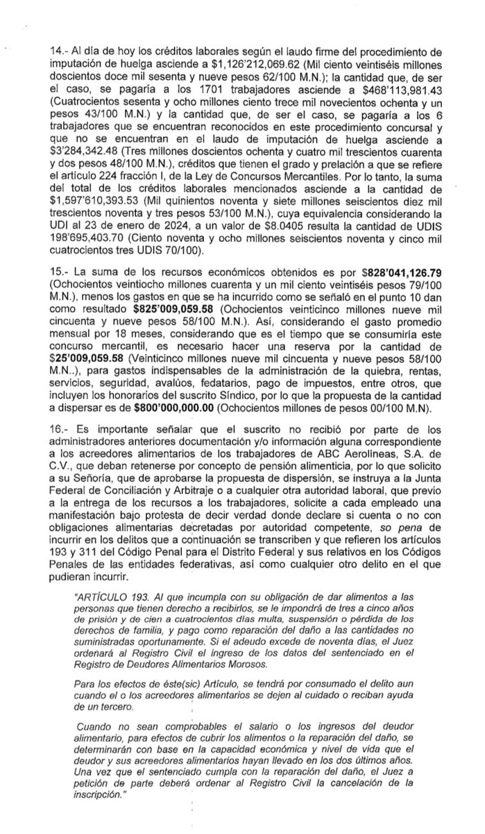 xime_garmendia's tweet image. En pocas palabras, el Síndico solicita al juez se haga cargo de la dispersión de los dineros para los trabajadores.

#Interjet