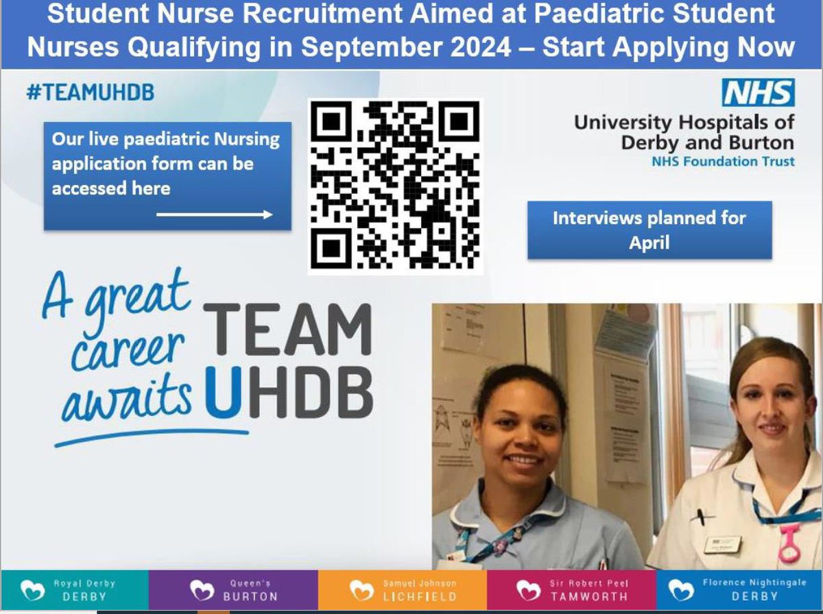 Simon Gibson RN (@simongibson20) on Twitter photo It’s that time of year. Advert is now live for newly qualified nurses. This is the paeds one please share far and wide <a href="/PDTUHDB/">UHDB - Professional & Practice Development</a> <a href="/UHDB_Jobs/">UHDB Careers</a> <a href="/UHDB_PLSU/">UHDB Practice Learning Support Unit</a> <a href="/jodursley/">Jo Dursley</a> <a href="/UHDBChildrens/">Derby and Burton Childrens</a> It’s that time of year. Advert is now live for newly qualified nurses. This is the paeds one please share far and wide <a href="/PDTUHDB/">UHDB - Professional & Practice Development</a> <a href="/UHDB_Jobs/">UHDB Careers</a> <a href="/UHDB_PLSU/">UHDB Practice Learning Support Unit</a> <a href="/jodursley/">Jo Dursley</a> <a href="/UHDBChildrens/">Derby and Burton Childrens</a>