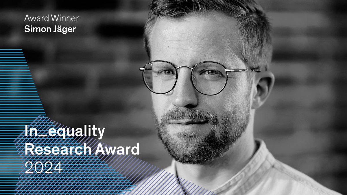 🏆 We are delighted to announce @simon_jaeger as the winner of the In_equality Research Award 2024! The award ceremony will take place during the opening event of the #InequalityConf on 10 April at @Bodenseeforum. More info: t1p.de/r1zuu #EXCInequality @UniKonstanz