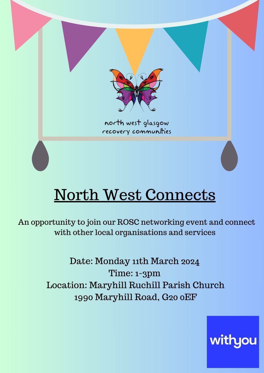 A week to go till our North West Connects ROSC event! We have over 28 organisations confirmed to attend and have a stall at the event. There will be a wide mix of services, so there will be something for all. Be sure to come along and see what is happening in your local area.🦋