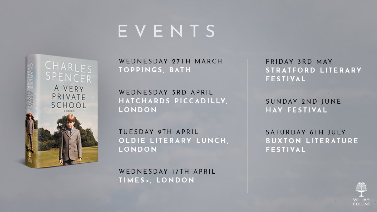 @cspencer1508 is going to be supporting his childhood memoir, A Very Private School, by being interviewed at these 7 events over the next 4 months. 
 
#averyprivateschool #newbook #literaryfestival #nonfiction