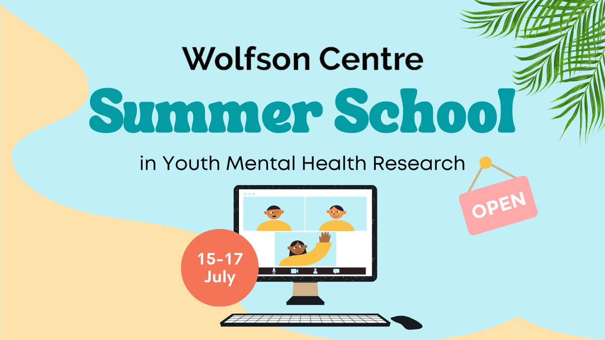 The Wolfson Summer School in Youth Mental Health Research is back!🥳 

In this three-day virtual programme, we aim to give attendees an introduction to the field of youth mental health research. 

📅 15 - 17 July
📍Online - Zoom

See more and apply: bit.ly/wolfsonsummers…