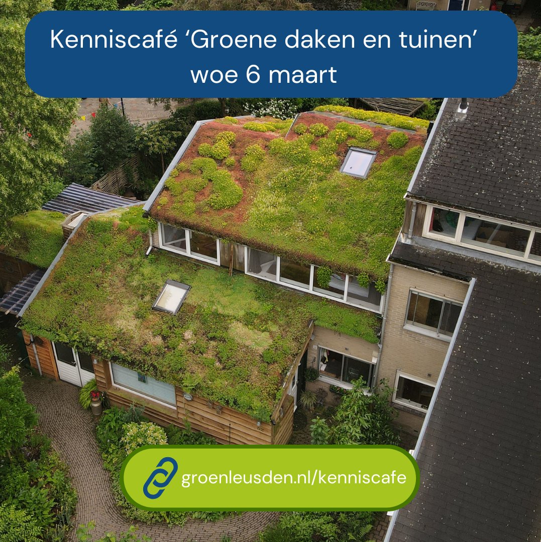 Ben je woonachtig in Leusden én wil je meer weten over groene daken?
Kom 6 maart naar het Kenniscafé 'Groene daken en tuinen' en krijg de beste tips voor jouw tuin én dak. 🏡

Meer info en aanmelden via groenleusden.nl/groen-agenda/k…

@degroenebelevenis