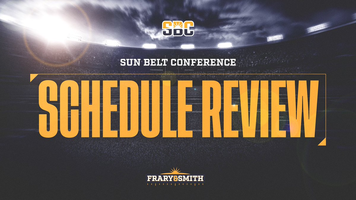 FraryandSmith's tweet image. 𝗙𝗨𝗧𝗨𝗥𝗘 𝗣𝗔𝗧𝗛

It’s here. And it’s glorious! 🤩

The 2024 @SunBeltFB Schedule has officially arrived!

The guys review the Easiest/Hardest schedules, preview the Midweek games &amp;amp; more in this loaded show.

WATCH: youtu.be/JJWPZ49OHzU
LISTEN: linktr.ee/FraryandSmith