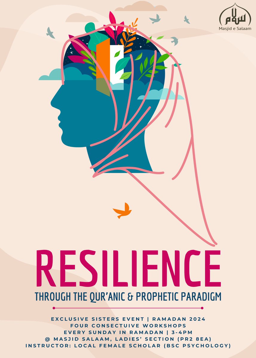 Road to Ramadān

Item Four - Sisters Workshops 

Discover the practical skills of resilience from the Qur’ān and highlights from the Sunnah, infusing Islamic principles with human psychology. 

Every Sunday in Ramādan, 3-4pm.