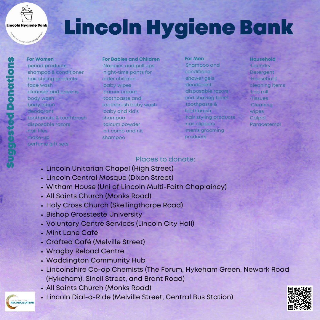 If you, or someone you know, is in need of a hygiene pack, please attend this or any of our other locations. You can also walk in for a hot drink from 10am #costoflivingcrisis #LincsConnect #WhatsOnLincs