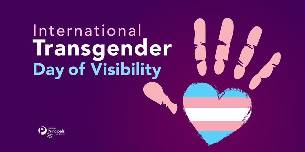 Today we commemorate International Transgender Day of Visibility.  It is a day to acknowledge, celebrate, support &amp; advocate for trans and non-binary people, combatting disinformation, discrimination and hate.