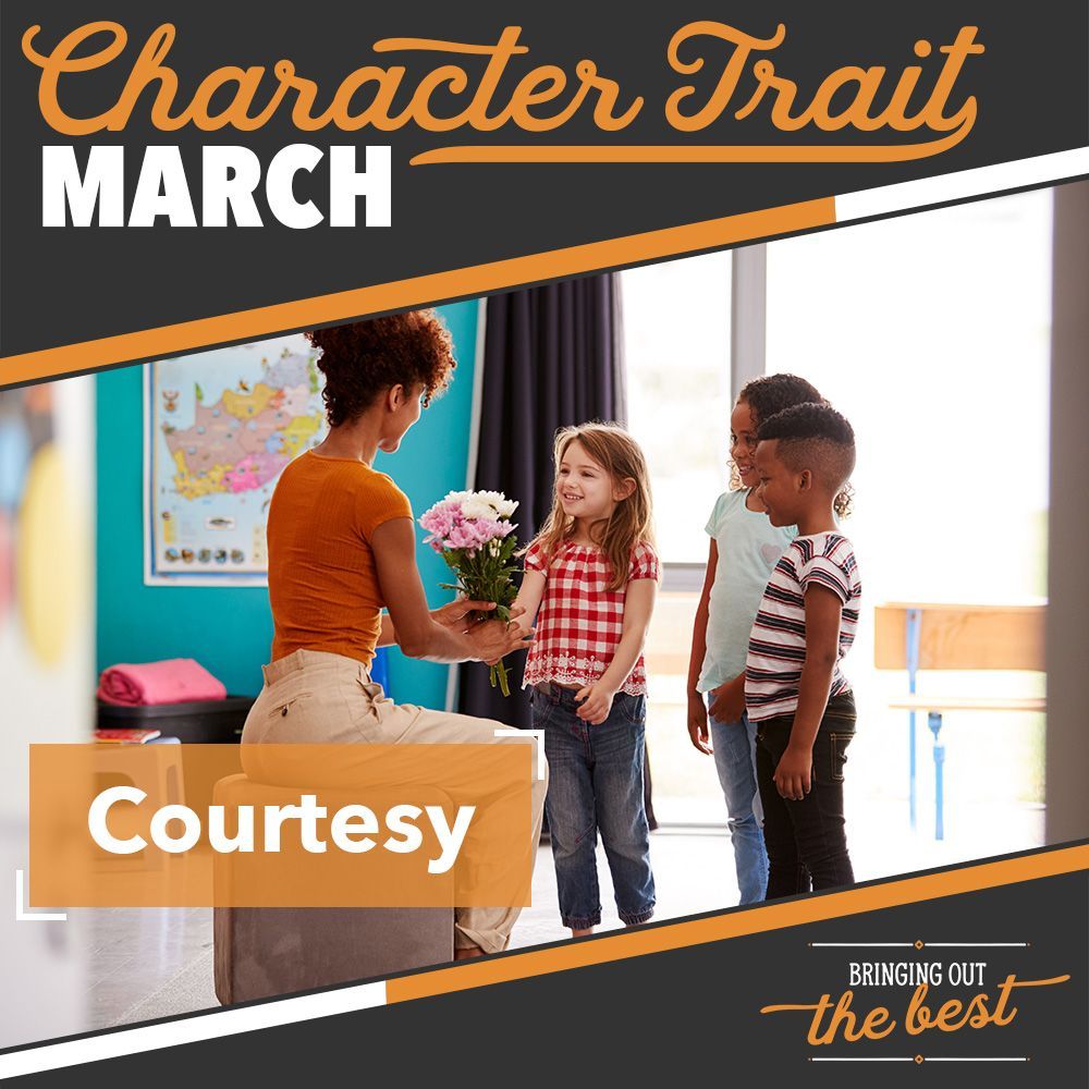 The 'Bringing Out the Best' character trait for the month of March is Courtesy. How can you show courtesy on your campus? cfisd.net/Page/7582 #CFISDspirit