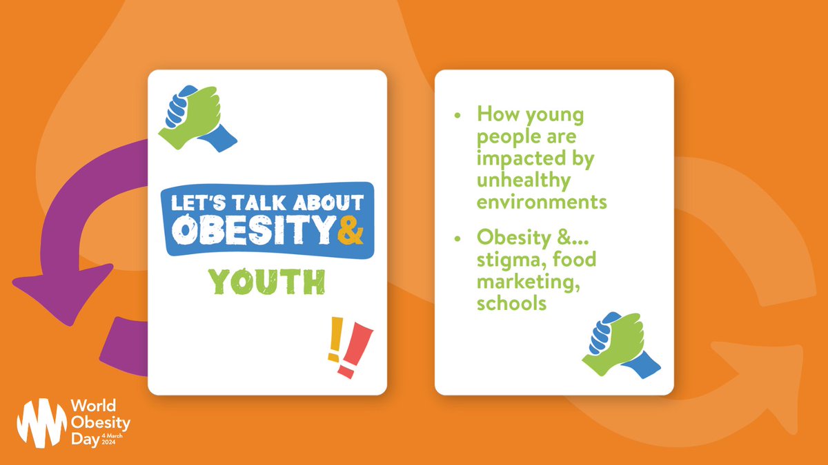 🧒 Youth & #Obesity: This #WorldObesityDay ⭕, let's address how our world affects young lives. 🤝 Time to listen, act, and build a healthier future together. 🌱 From reducing disease to cleaner air. 👉 worldobesityday.org #ObesityAnd #LetsTalkAboutObesity #WOD2024