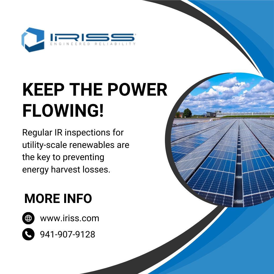 irissinc's tweet image. Empower the relentless flow of power! 

Unleash the potential to prevent energy harvest losses in utility-scale renewables through regular IR inspections. ⚡🌿 

#UninterruptedPower #RenewableEnergyGuardians

🌐 iriss.com
📞 941-907-9128

#IRISSSafetySolutions #R...