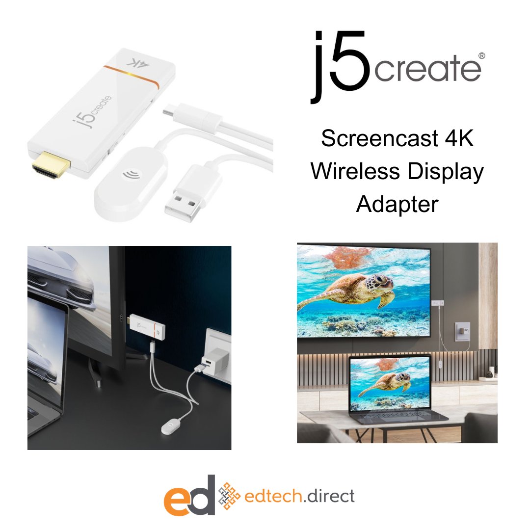 Upgrade your viewing experience with the ScreenCast 4K Wireless Display Adapter! Wirelessly stream content from your phone, tablet, or laptop onto a bigger screen effortlessly. #WirelessStreaming #ScreenCast4K #TechUpgrade Buy here: edtech.direct/catalog/produc…