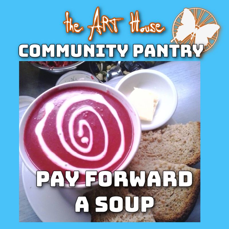 I just received a contribution from Janet Kearns towards Paid foward soups for March community cafes via @buymeacoffee. Thank you! ❤️ buymeacoffee.com/arthousepantry…